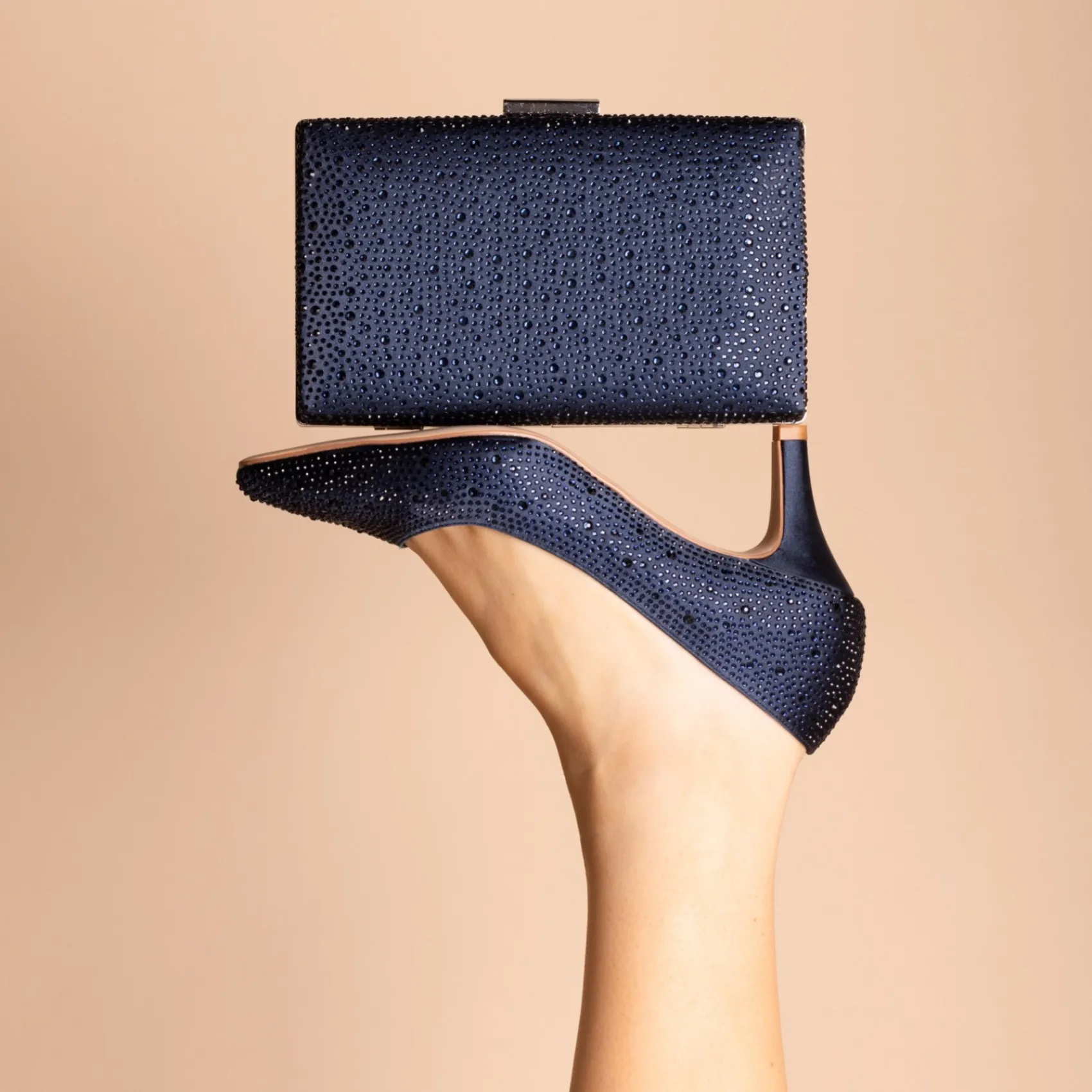 Perfect Bridal Sorrel Navy Sparkly Diamante Box Clutch Bag* Abschlussball-taschen | Anlass Handtaschen