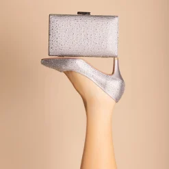 Perfect Bridal Sorrel Silber funkelnde Diamante Box Clutch Tasche* Abschlussball-taschen | Anlass Handtaschen
