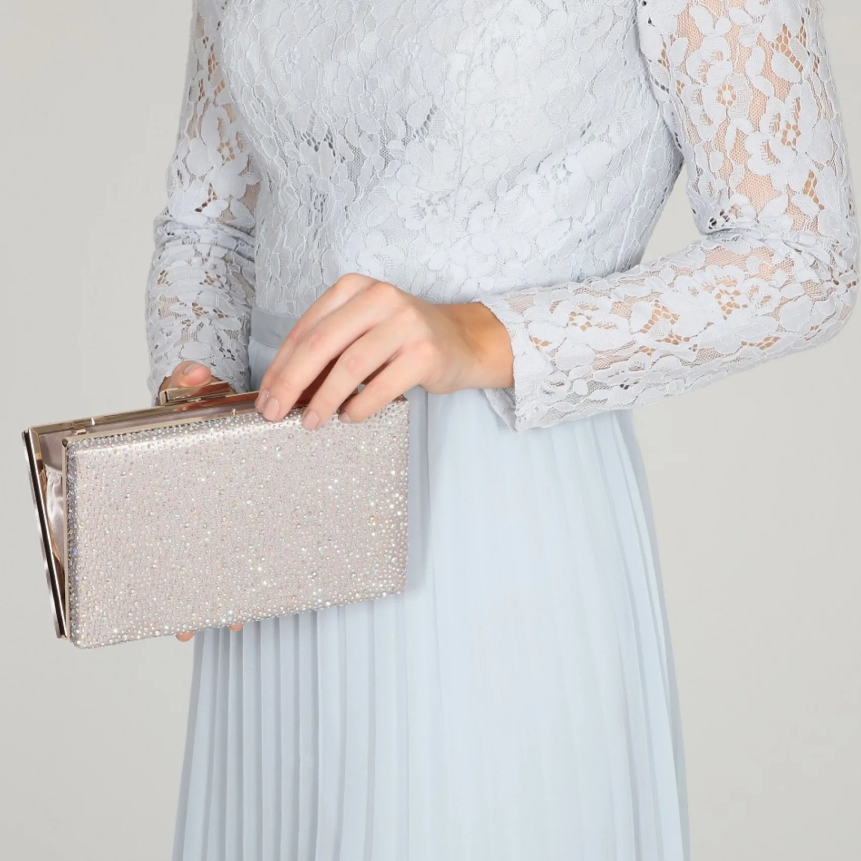 Perfect Bridal Sorrel Taupe Sparkly Diamante Box Clutch* Abschlussball-taschen | Anlass Handtaschen