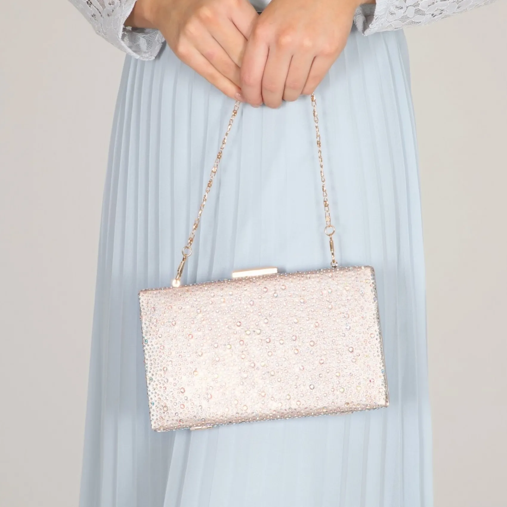 Perfect Bridal Sorrel Taupe Sparkly Diamante Box Clutch* Abschlussball-taschen | Anlass Handtaschen