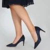 Perfect Bridal Stara Marineblaue kristallverzierte spitze Pumps* Glitzernde Ballschuhe | Blaue Ballschuhe