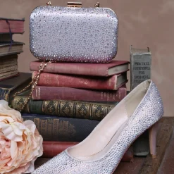 Perfect Bridal Stara Taupe Kristallverzierte spitze Pumps* Glitzernde Ballschuhe | Party-schuhe