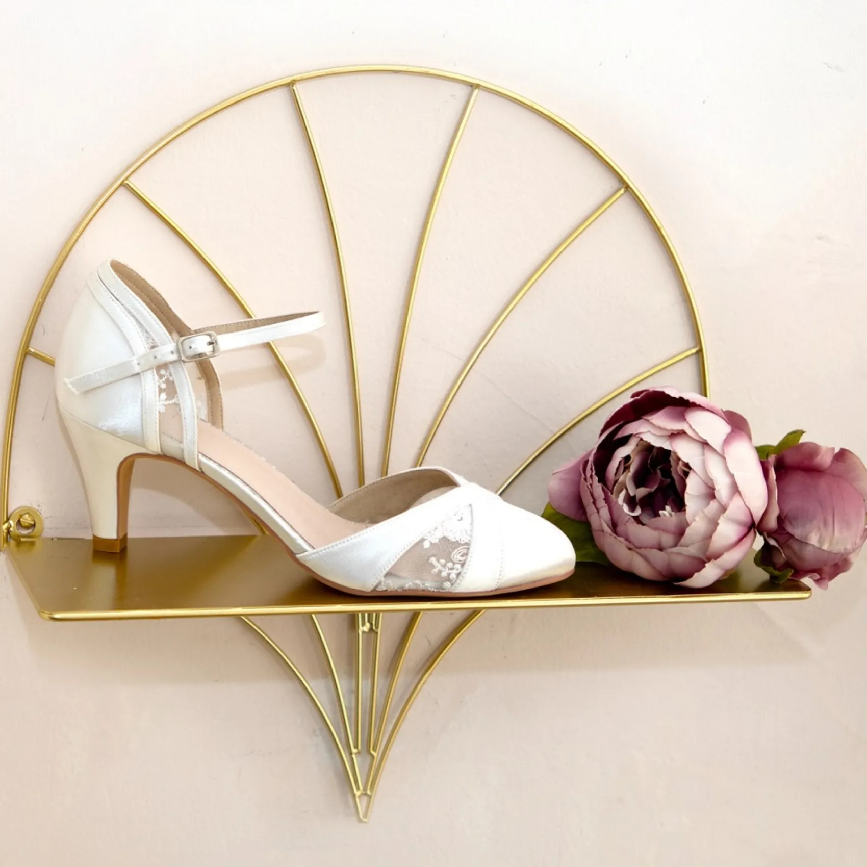 Perfect Bridal Susie Färbbare Elfenbein Spitze Knöchelriemen Hochzeit Schuhe* Hochzeitsschuhe | Schuhe Mit Mittlerem Absatz
