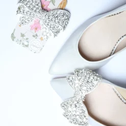 Perfect Bridal Zinnia Crystal verschönert große Schleife Schuh-Clips* Geschenke Für Die Braut | Schuhclips