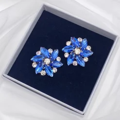 Lace & Favour Petal Sapphire Kristall Blume Schuhclips* Etwas Blaue Geschenke | Schuhclips