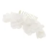 Poirier Pfingstrose Elfenbein Stoff Blume Haarkamm* Gold-haar-accessoires | Haarschmuck Für Blumenmädchen