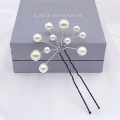 Lace & Favour Polly Elfenbein Perlenspray Hochzeit Haarnadel* Geschenke Für Brautjungfern | Geschenke Für Die Braut
