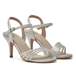 Rainbow Club R Kollektion Dakota Elfenbein Satin Riemchensandalen mit mittlerem Absatz* Weiße Ballschuhe | Abschlussball-sandalen