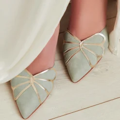 Rachel Simpson Anais Mint Wildleder niedrige Ferse Knöchelriemen Gericht Schuhe* Schuhe Für Hochzeitsgäste | Schuhe Für Die Mutter Der Braut