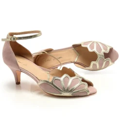 Rachel Simpson Isadora Puderrosa Wildleder-Sandalen mit niedrigem Absatz und Knöchelriemen* Schuhe Für Hochzeitsgäste | Schuhe Für Die Mutter Der Braut