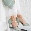 Rachel Simpson Mimosa Mint Leder Vintage T-Bar Hochzeit Schuhe* Hochzeitsschuhe | Designer-hochzeitsschuhe