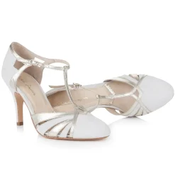Rachel Simpson Paloma Elfenbein Wildleder Vintage T-Bar Schuhe* Schuhe Für Hochzeitsgäste | Hochzeitsschuhe