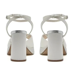 Rainbow Club Amy Färbbare Elfenbeinfarbene Satin Blockabsatz Plateau Sandalen* Schuhe Für Hochzeitsgäste | Schuhe Für Brautjungfern