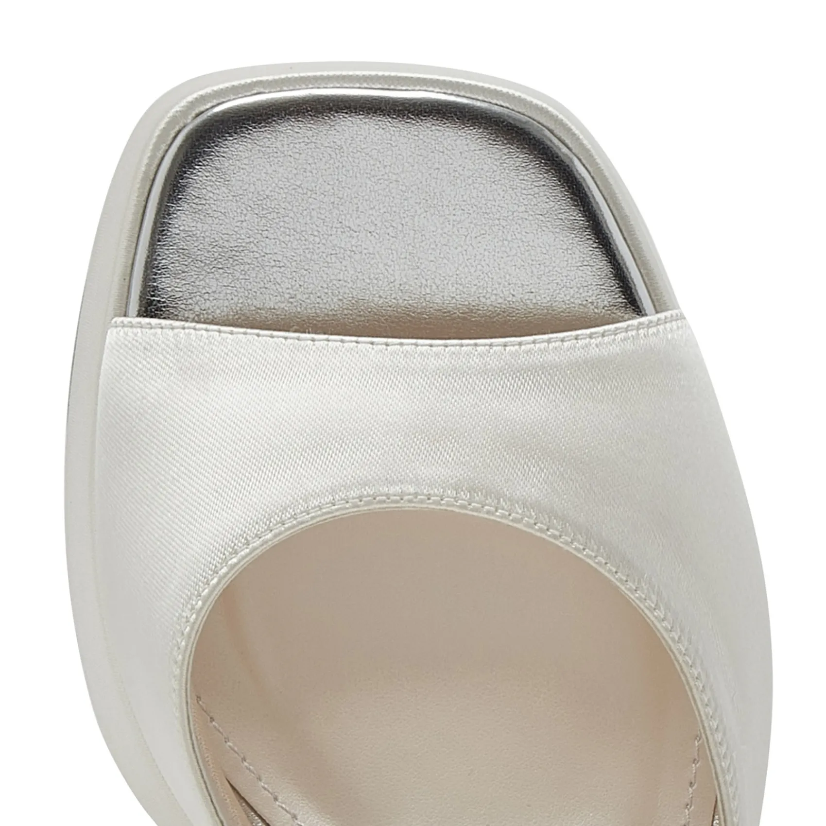 Rainbow Club Amy Färbbare Elfenbeinfarbene Satin Blockabsatz Plateau Sandalen* Schuhe Für Hochzeitsgäste | Schuhe Für Brautjungfern