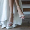Rainbow Club Amyla Elfenbein Satin verschönert flache Hochzeit Sandalen* Hochzeitsschuhe | Schuhe Zum Färben