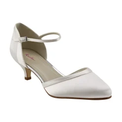 Rainbow Club Brianna Färbbare Elfenbeinfarbene Satin Riemchen Schuhe* Hochzeitsschuhe | Schuhe Mit Niedrigem Absatz
