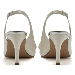 Rainbow Club Bridgitte Elfenbein Satin verschönert spitzen Schuhe* Schuhe Für Die Mutter Der Braut | Hochzeitsschuhe