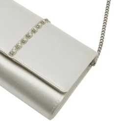 Rainbow Club Claudia Färbbare Elfenbeinfarbene Satin verschönerte Clutch Tasche* Hochzeit Handtaschen