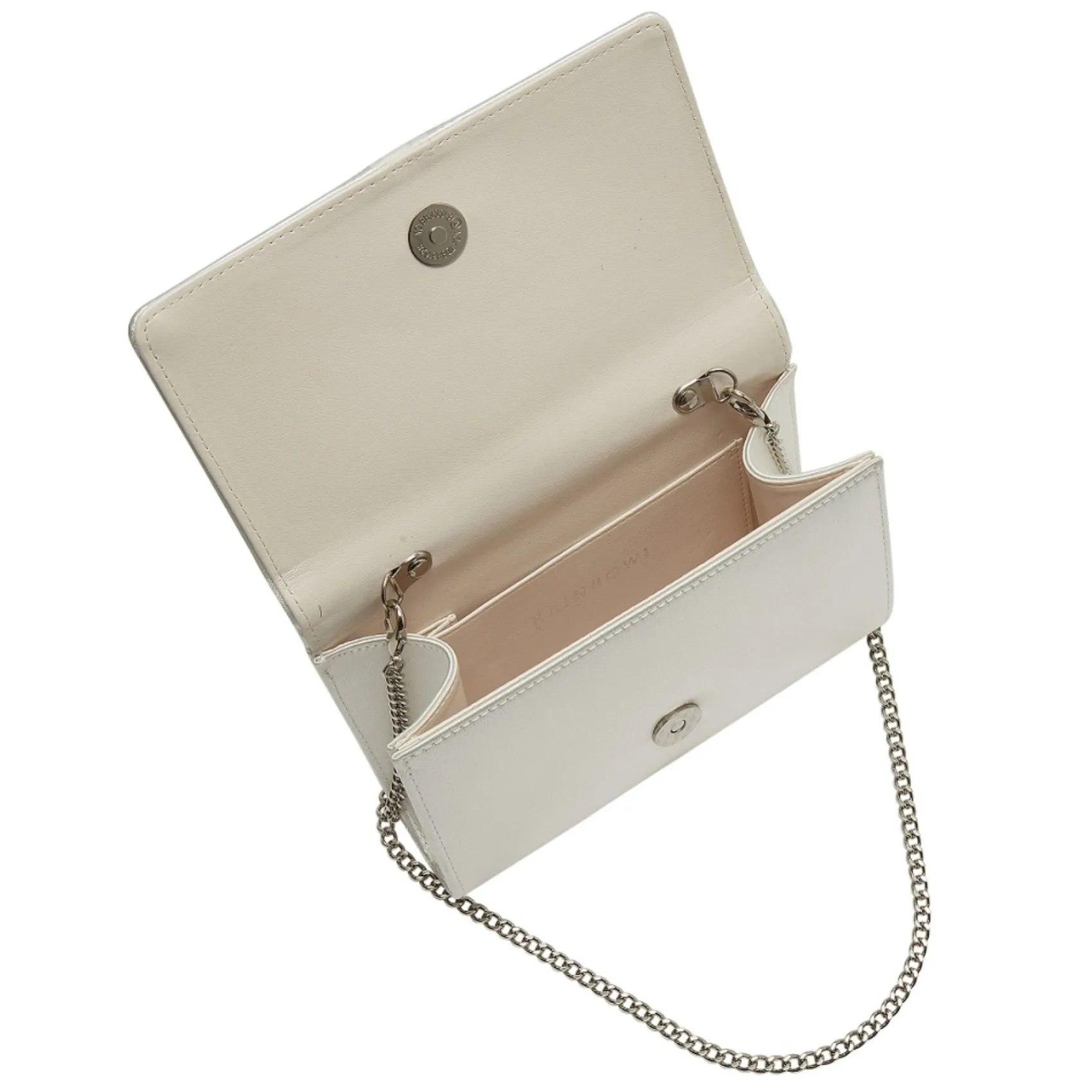 Rainbow Club Claudia Färbbare Elfenbeinfarbene Satin verschönerte Clutch Tasche* Hochzeit Handtaschen