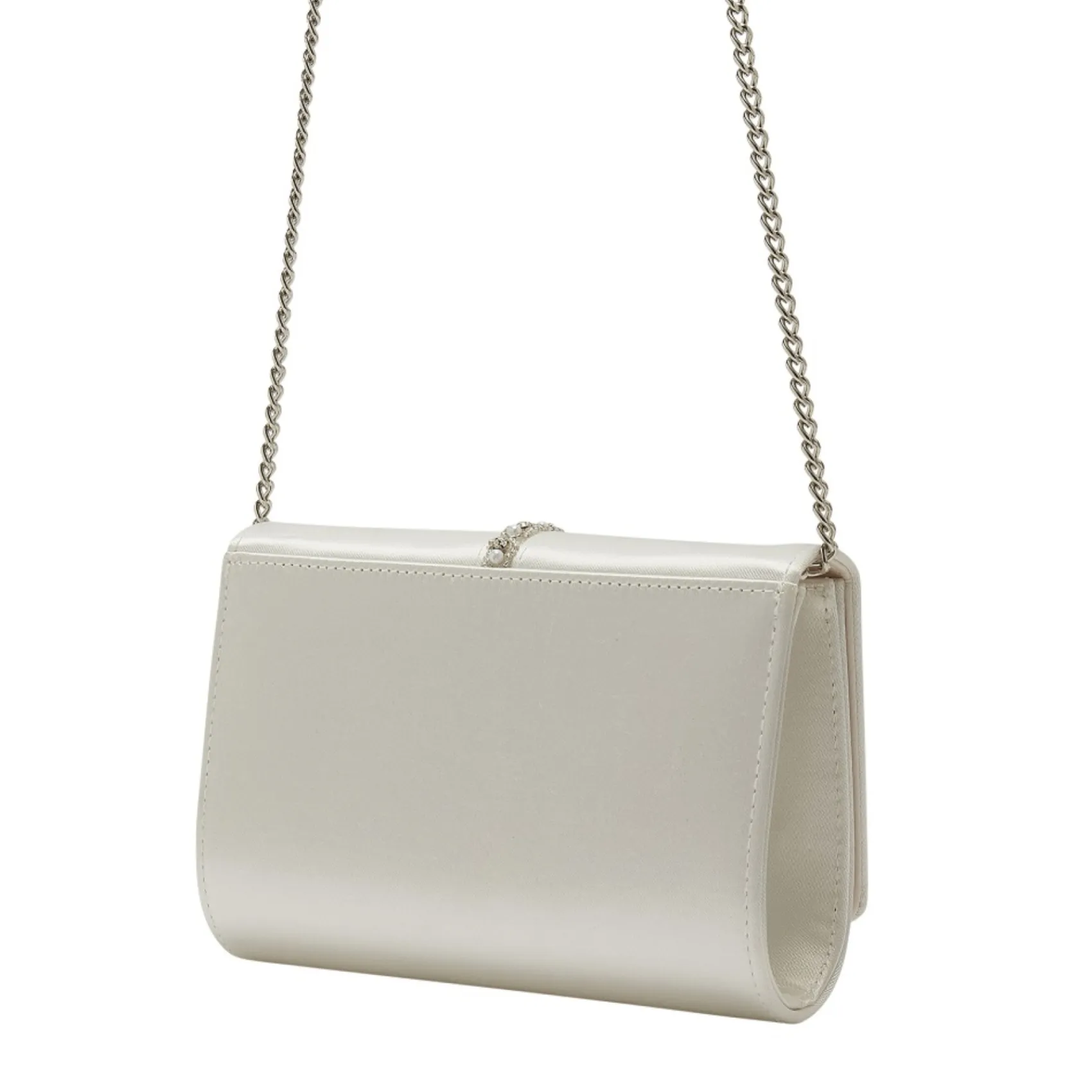 Rainbow Club Claudia Färbbare Elfenbeinfarbene Satin verschönerte Clutch Tasche* Hochzeit Handtaschen