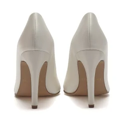 Rainbow Club Coco Färbbare Elfenbeinfarbene Satin Schuhe mit Spitze* Hochzeitsschuhe | Hochhackige Schuhe