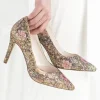 Rainbow Club Coco Gold Glitter Bomb Floral Pointed Court Schuhe* Schuhe Für Hochzeitsgäste | Schuhe Für Die Mutter Der Braut