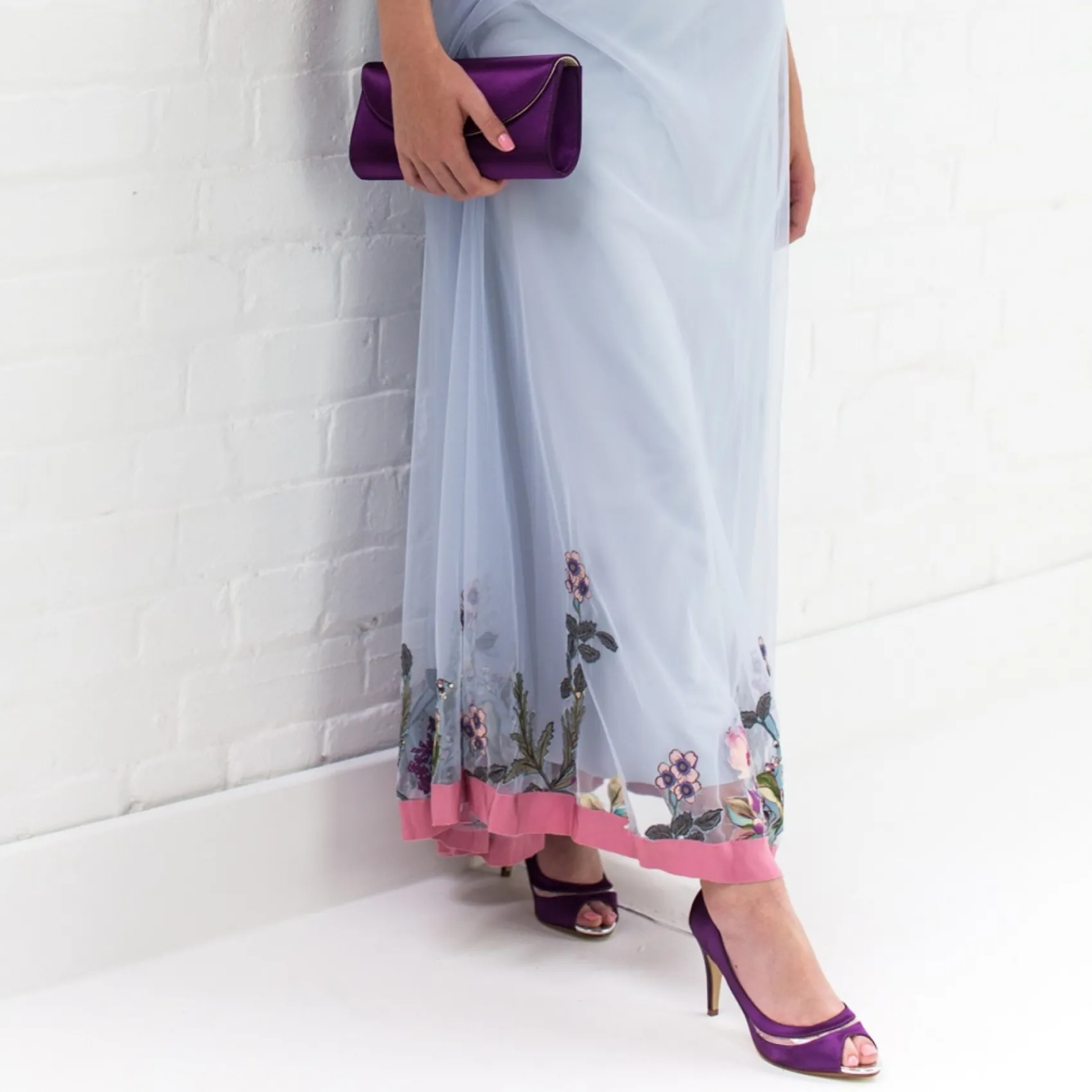 Rainbow Club Eloisa Färbbarer elfenbeinfarbener Satin und PVC Peep Toes* Hochzeitsschuhe | Hochhackige Schuhe