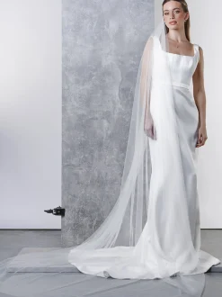 Rainbow Club Indigo verschönert Kamm Elfenbein Kapelle Schleier* Einstufige Schleier | Kapelle Länge & Kathedrale Schleier