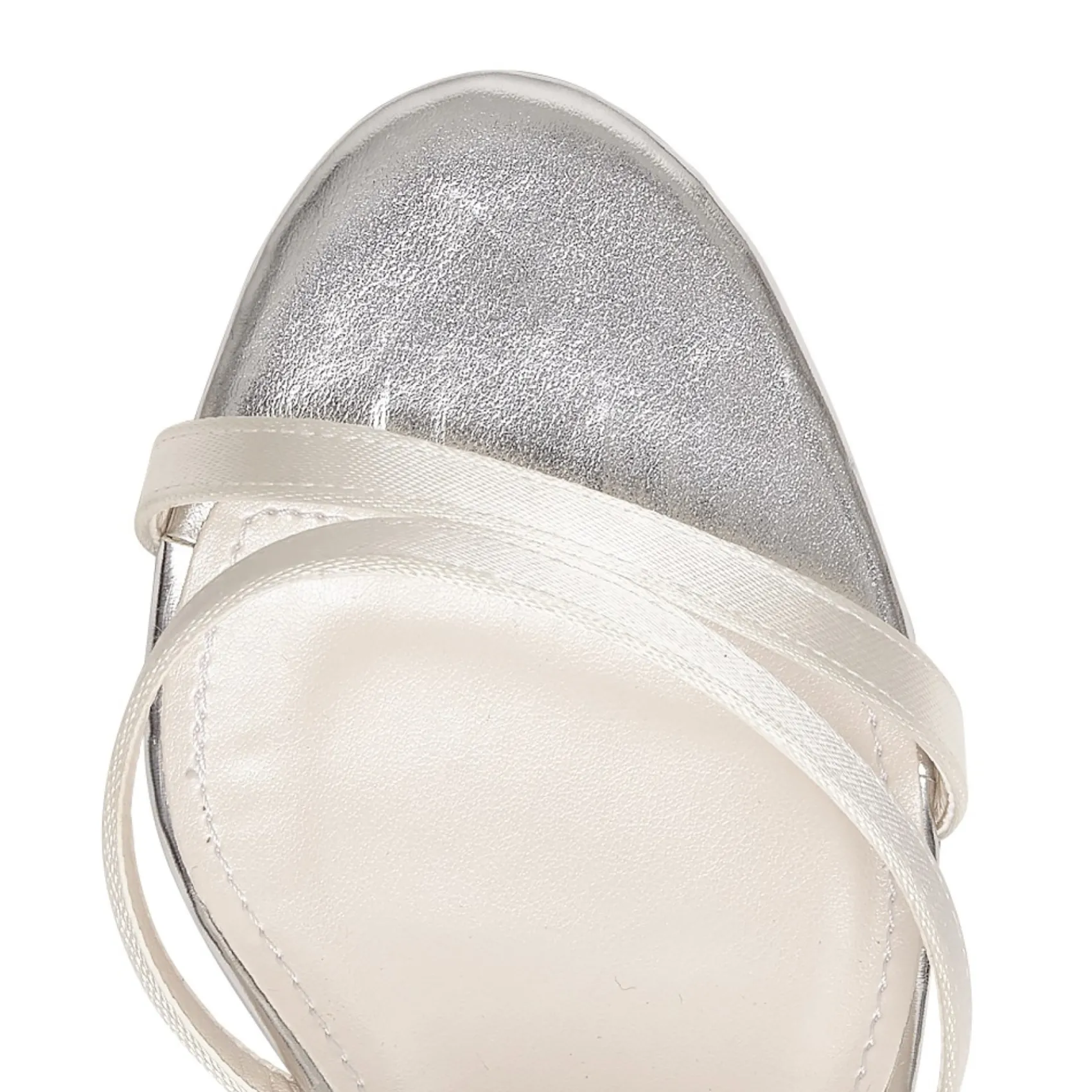 Rainbow Club Lena Elfenbein Satin Perle Knöchelriemen Blockabsatz Sandalen* Schuhe Für Brautjungfern | Hochzeitsschuhe