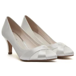 Rainbow Club Lexi Färbbare Elfenbeinfarbene Satin-Hochzeitsschuhe (Weite Passform)* Schuhe Für Die Mutter Der Braut | Hochzeitsschuhe
