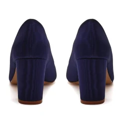 Rainbow Club Maeve Navy Moire Blockabsatz Pumps* Schuhe Für Hochzeitsgäste | Schuhe Für Die Mutter Der Braut