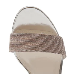 Rainbow Club Margot Rose Gold Metallic Mid Block Heel Sandalen* Abschlussball-sandalen | Rosa Ballschuhe