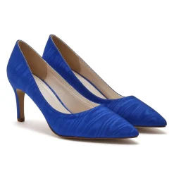 Rainbow Club Morgan II Electric Blue Moiré Mid Heel Pointed Court-Schuh* Blaue Ballschuhe | Party-schuhe