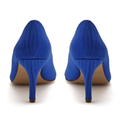 Rainbow Club Morgan II Electric Blue Moiré Mid Heel Pointed Court-Schuh* Blaue Ballschuhe | Party-schuhe