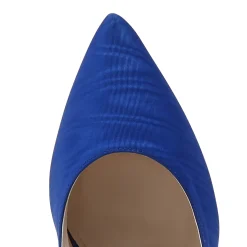 Rainbow Club Morgan II Electric Blue Moiré Mid Heel Pointed Court-Schuh* Blaue Ballschuhe | Party-schuhe