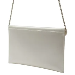 Rainbow Club Nova Einfärbbare Umschlagtasche aus elfenbeinfarbenem Satin und Kristall* Hochzeit Handtaschen