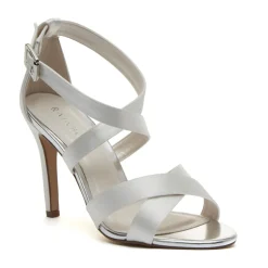 Rainbow Club Reese Färbbare Elfenbeinfarbene Satin Riemchensandalen* Schuhe Für Brautjungfern | Hochzeitsschuhe