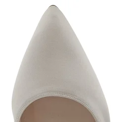 Rainbow Club Savannah Färbbare Elfenbein Satin Retro Block Heels* Hochzeitsschuhe | Hochhackige Schuhe