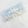 Boudoir Couture Rhapsody Blaue Spitze und Elfenbein Tüll Vintage Strumpfband mit Rose Detail* Etwas Blaue Geschenke | Geschenke Für Die Braut