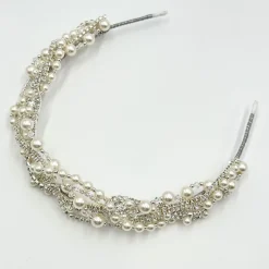 Beads & Beyond Rialto verflochtene Perle und Kristall Vintage Brautstirnband* Vintage-kopfbedeckungen | Haarschmuck Aus Kristall