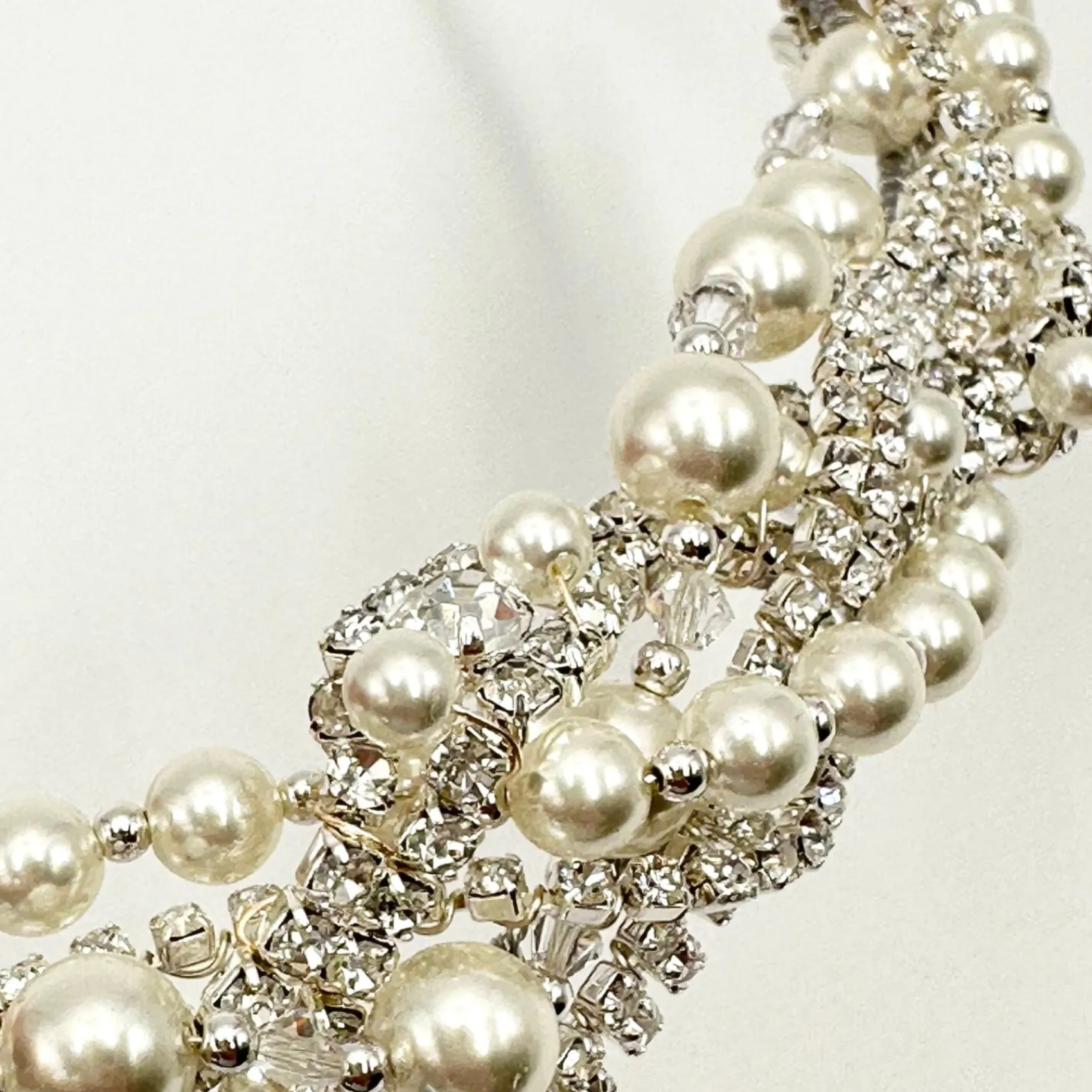 Beads & Beyond Rialto verflochtene Perle und Kristall Vintage Brautstirnband* Vintage-kopfbedeckungen | Haarschmuck Aus Kristall