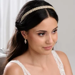 Lace & Favour Riviera Gold Kristall Brautstirnband* Abschlussball-haarbänder & Tiaras | Haarschmuck Aus Kristall