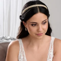Lace & Favour Riviera Gold Kristall Brautstirnband* Abschlussball-haarbänder & Tiaras | Haarschmuck Aus Kristall