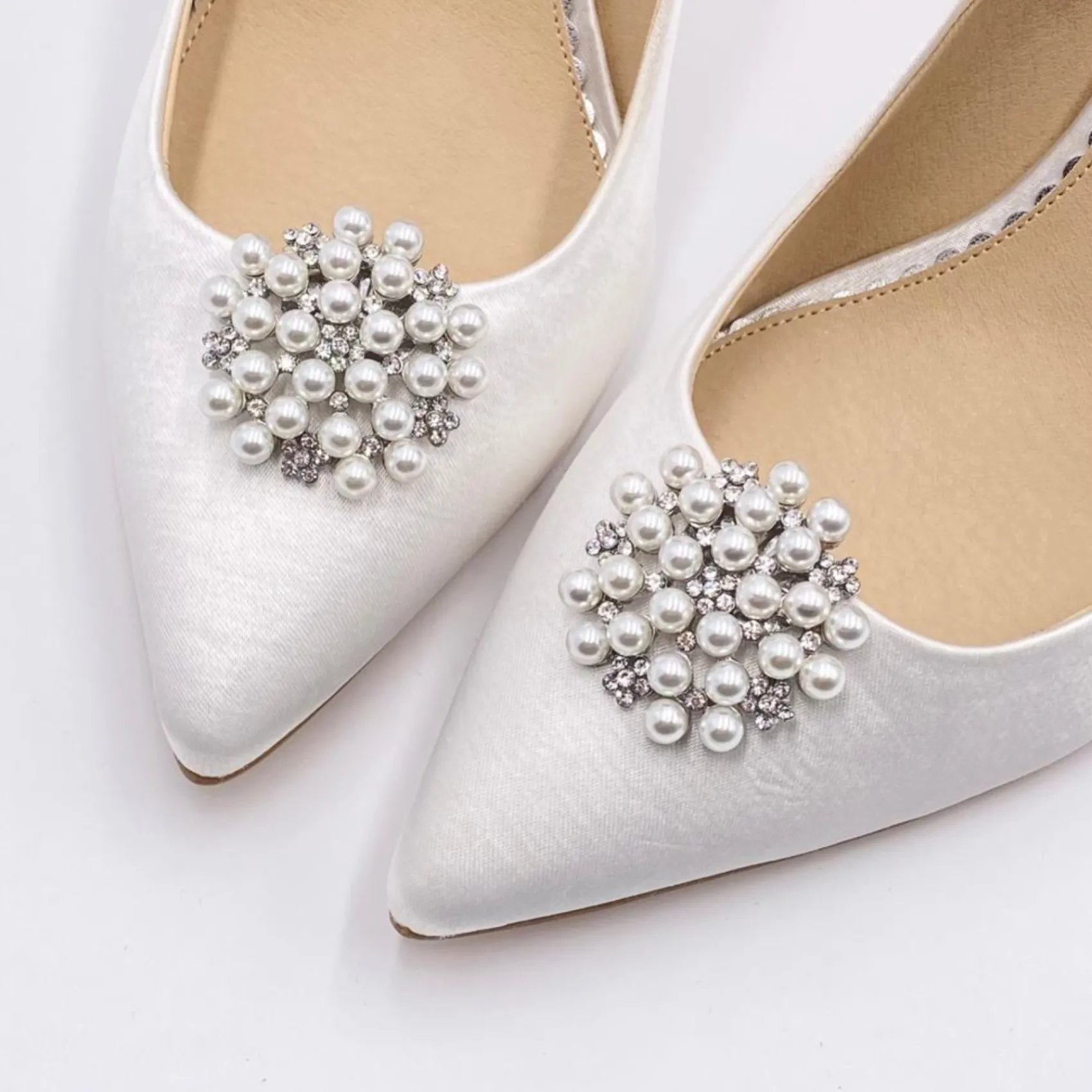 Lace & Favour Rivoli Perlen- und Kristallbrosche Schuhclips* Schuhclips | Schuhclips