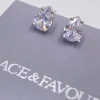 Lace & Favour Roma Silber Zirkonia Teardrop Ohrstecker* Silberner Abschlussball-schmuck | Abschlussball-ohrringe