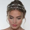Poirier Rosalie Silber Kristall Doppelte Hochzeit Haarschleife* Haarschmuck Aus Kristall | Silberne Haar-accessoires