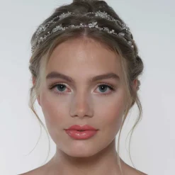 Poirier Rosalie Silber Kristall Doppelte Hochzeit Haarschleife* Haarschmuck Aus Kristall | Silberne Haar-accessoires
