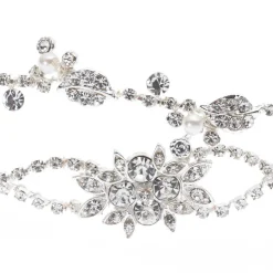 Poirier Rosalie Silber Kristall Doppelte Hochzeit Haarschleife* Haarschmuck Aus Kristall | Silberne Haar-accessoires