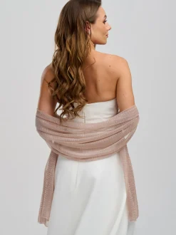 Poirier Rose Gold Metallic Hochzeitstuch* Hochzeitsumhänge & Tücher | Hochzeitsgast-jacken & Cover Ups