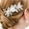 Beads & Beyond Sabrina Mini Perlenblätter und Opalkristallblüten Haarkamm* Geschenke Für Brautjungfern | Perlen-haarschmuck